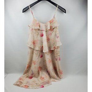 A New Day Womens Dress Sleeveless Asymmetrical Cream Pink Purple Size XS